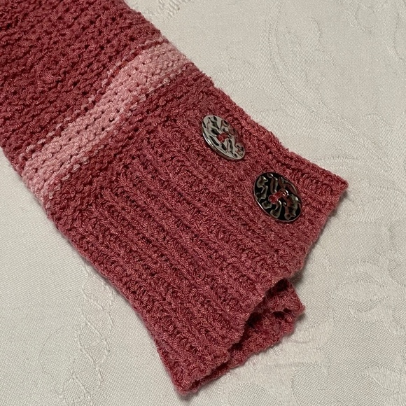 Lily Morgan Pink Striped Women's Oversized V-neck‎ Tunic Sweater Size 1x - Picture 5 of 10